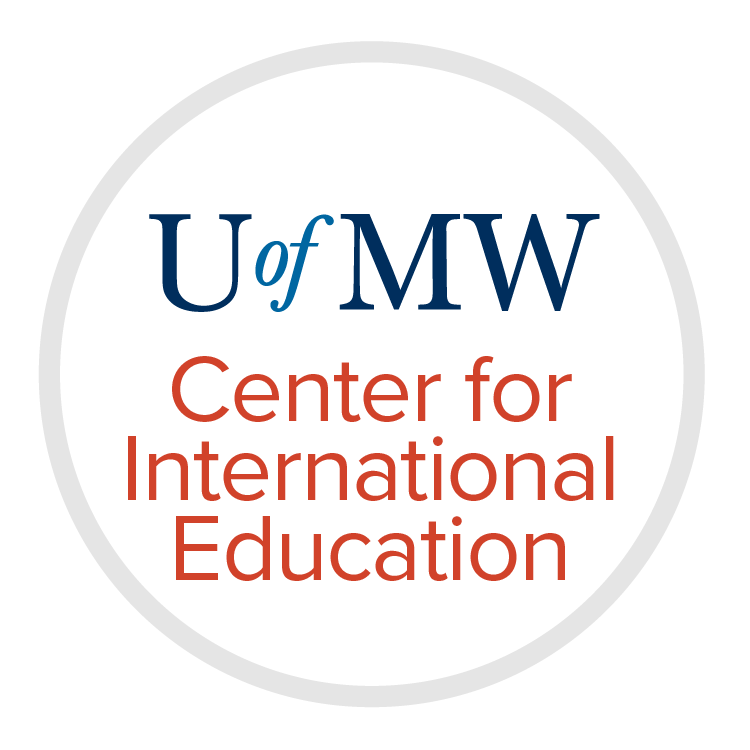 Example of a social media avatar with the U of MW logo at the top and the department name "Center for International Education" below.